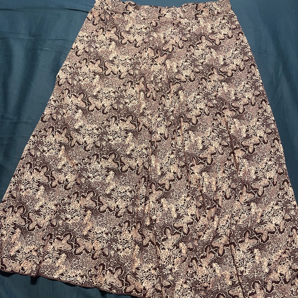 Purple leaf and flower skirt